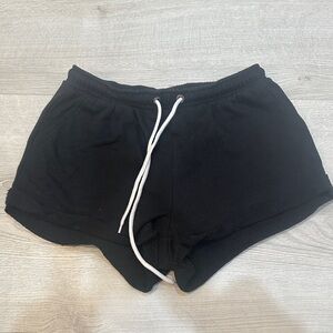 Women's Black Drawstring Shorts